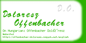 doloresz offenbacher business card